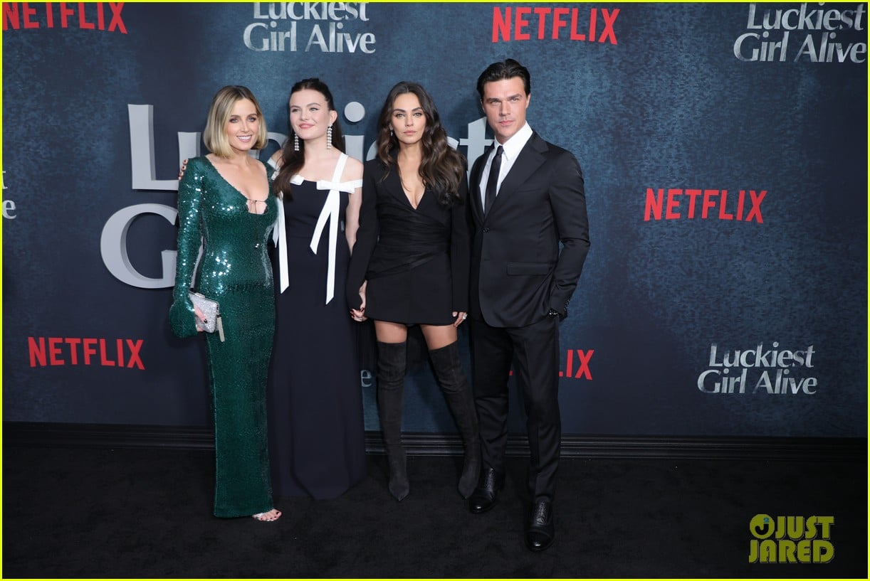Mila Kunis Wears Black MiniDress & Thigh High Boots for 'Luckiest Girl Alive' NYC Premiere
