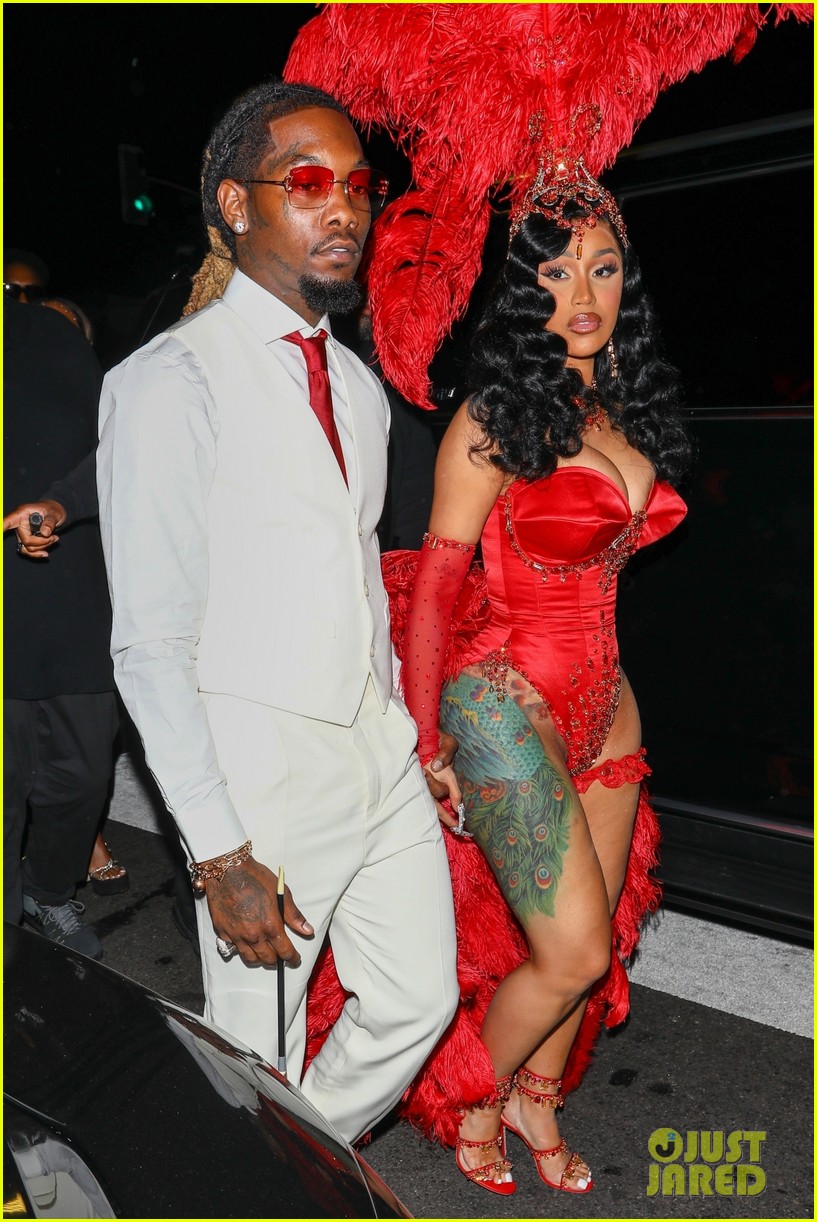 Cardi B Celebrates Her Birthday With Star-Studded Party & Vampy Red Look: Photo 4837078