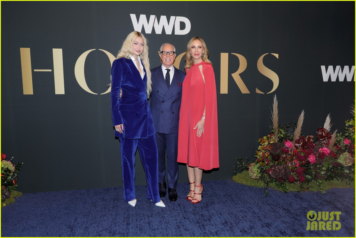 Gigi Hadid Rocks Blue Velvet Suit for WWD Honors Awards 2022 Photo
