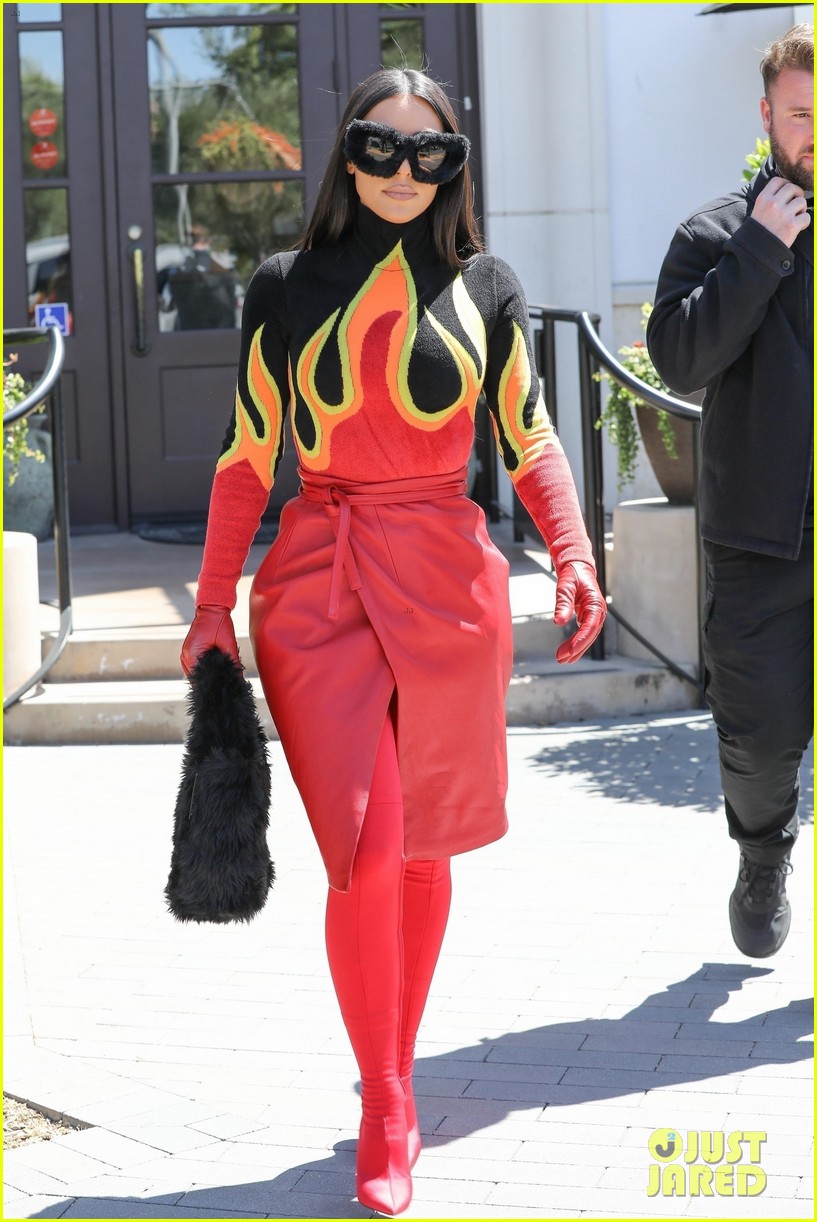 Kim Kardashian Reveals Backstory Behind Her Red Flame Outfit, Reacts to