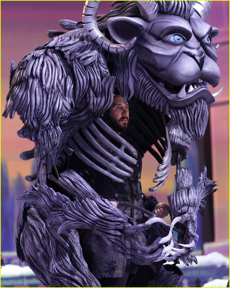 Every Photo of Josh Groban's MindBlowing The Beast Costume for ABC's