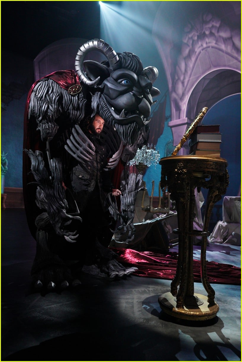 Every Photo of Josh Groban's MindBlowing The Beast Costume for ABC's