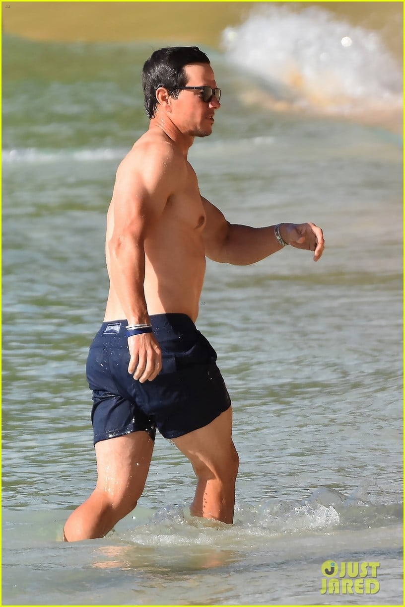 Mark Wahlberg & Wife Rhea Hit the Beach on Vacation in Barbados Photo