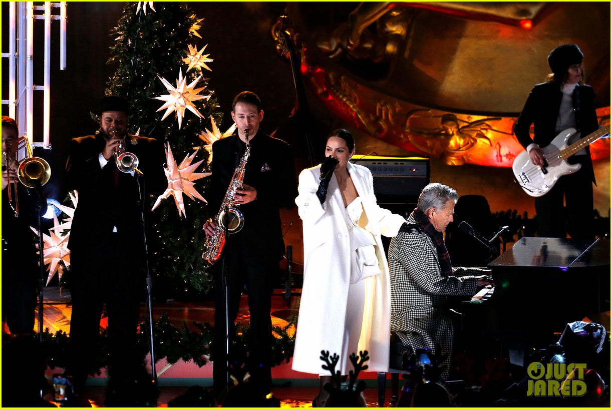 Katharine McPhee & David Foster Kick Off a Busy Week at Rockefeller