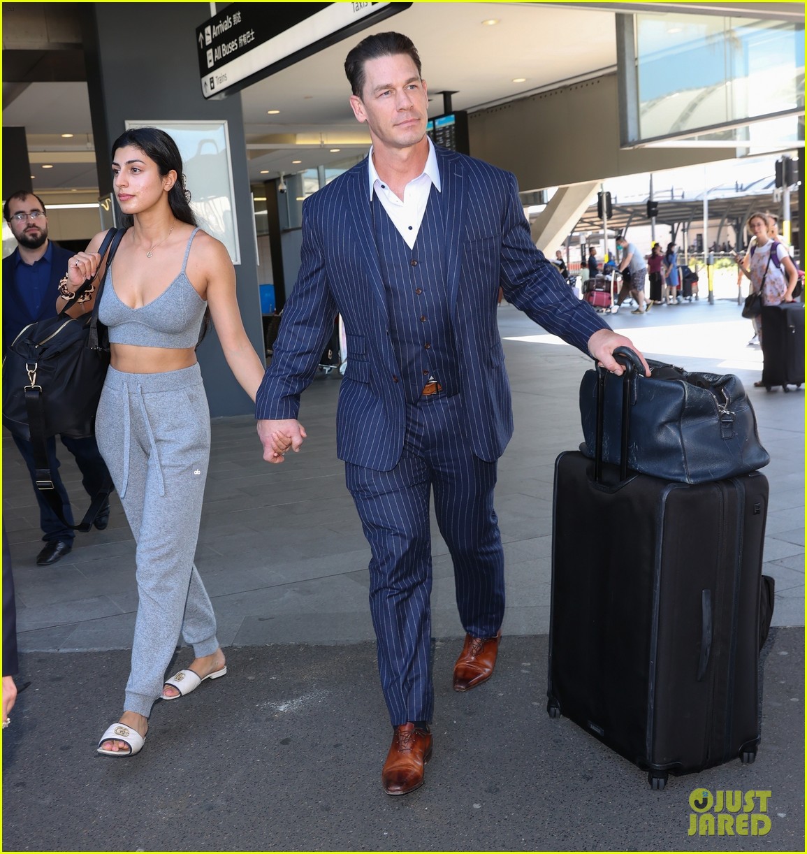 Photo: john cena shay shariatzadeh arrive at sydney airport 03 | Photo