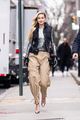 gigi hadid films new maybelline commercial crane in nyc 05