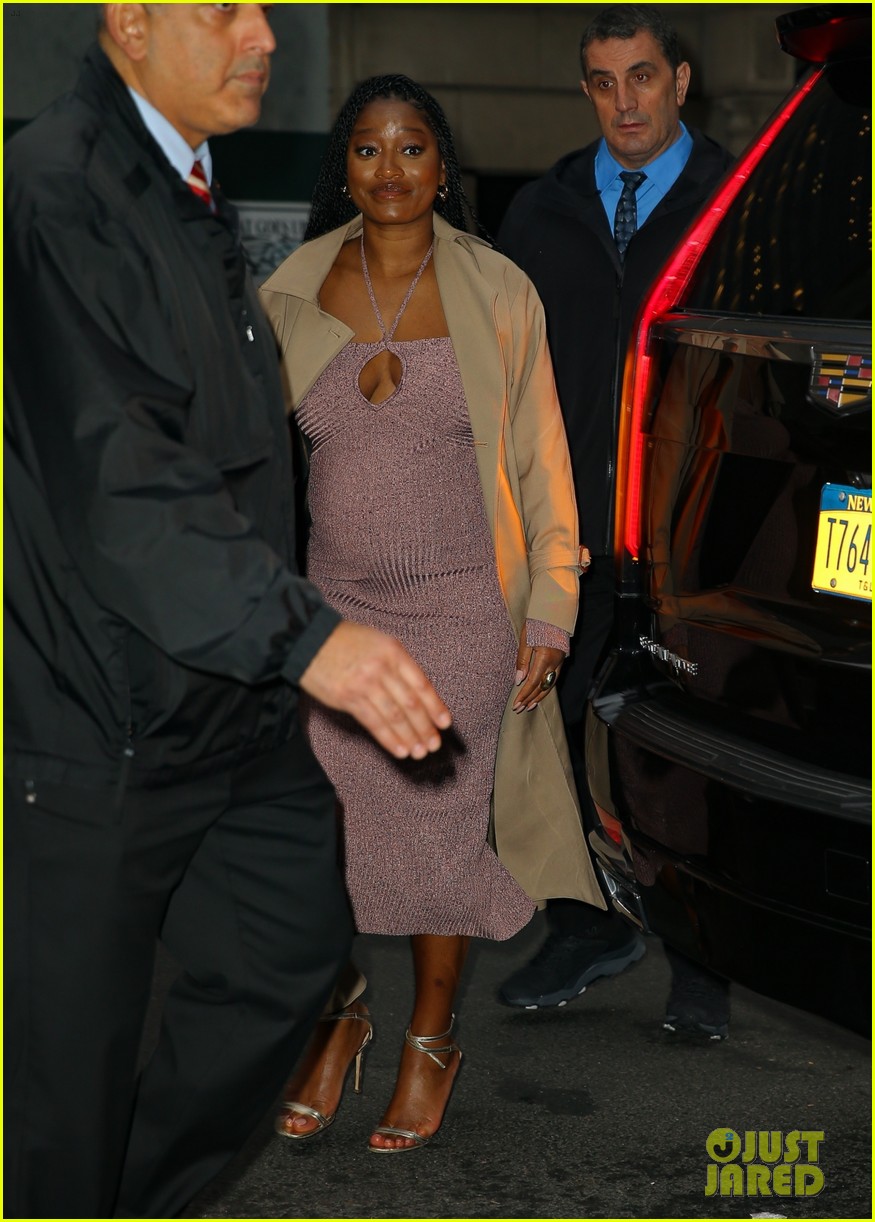 Pregnant Keke Palmer Cradles Baby Bump in Dazzling Dress After