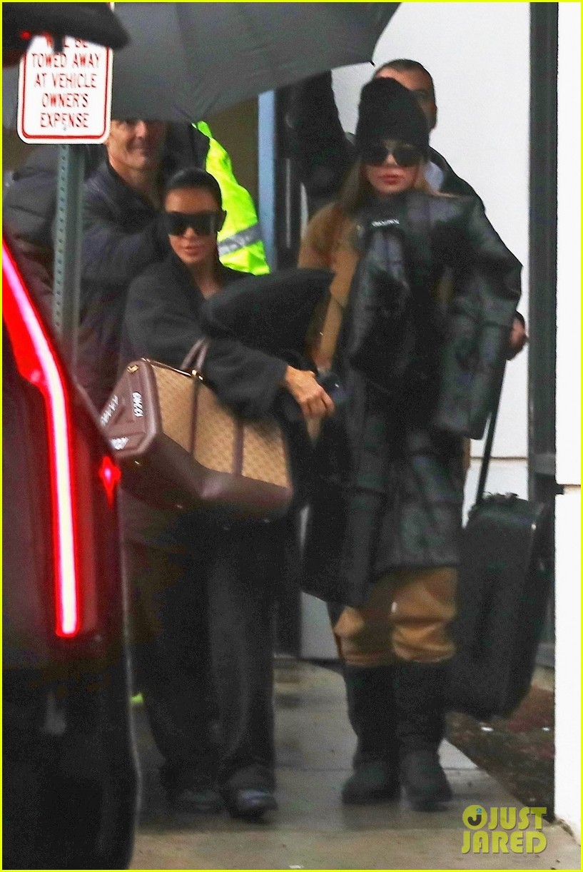 Khloe Kardashian Lands Back in LA With Sister Kim Following Tristan