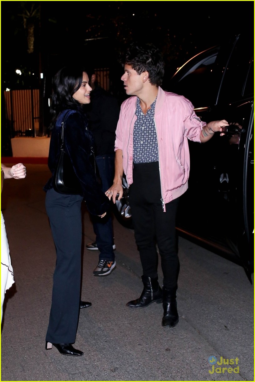 camila mendes rudy mancuso hold hands while leaving grammys party 054890540
