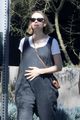 carey mulligan cradles baby bump out getting coffee with a friend 04