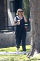 carey mulligan cradles baby bump out getting coffee with a friend 05