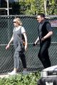carey mulligan cradles baby bump out getting coffee with a friend 23