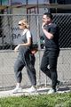 carey mulligan cradles baby bump out getting coffee with a friend 28