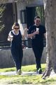 carey mulligan cradles baby bump out getting coffee with a friend 45