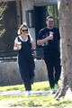 carey mulligan cradles baby bump out getting coffee with a friend 46