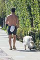 chris diamantopoulos shirtless on dog walk 03