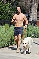 chris diamantopoulos shirtless on dog walk 04
