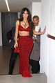 kim kardashian red outfit to dolce gabbana show 07