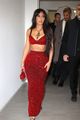 kim kardashian red outfit to dolce gabbana show 14