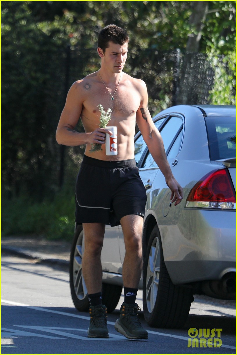 Shawn Mendes Goes Shirtless for a Hike with Rumored Girlfriend Jocelyne