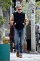 chris pine sports tiny mustache while heading to lunch 01