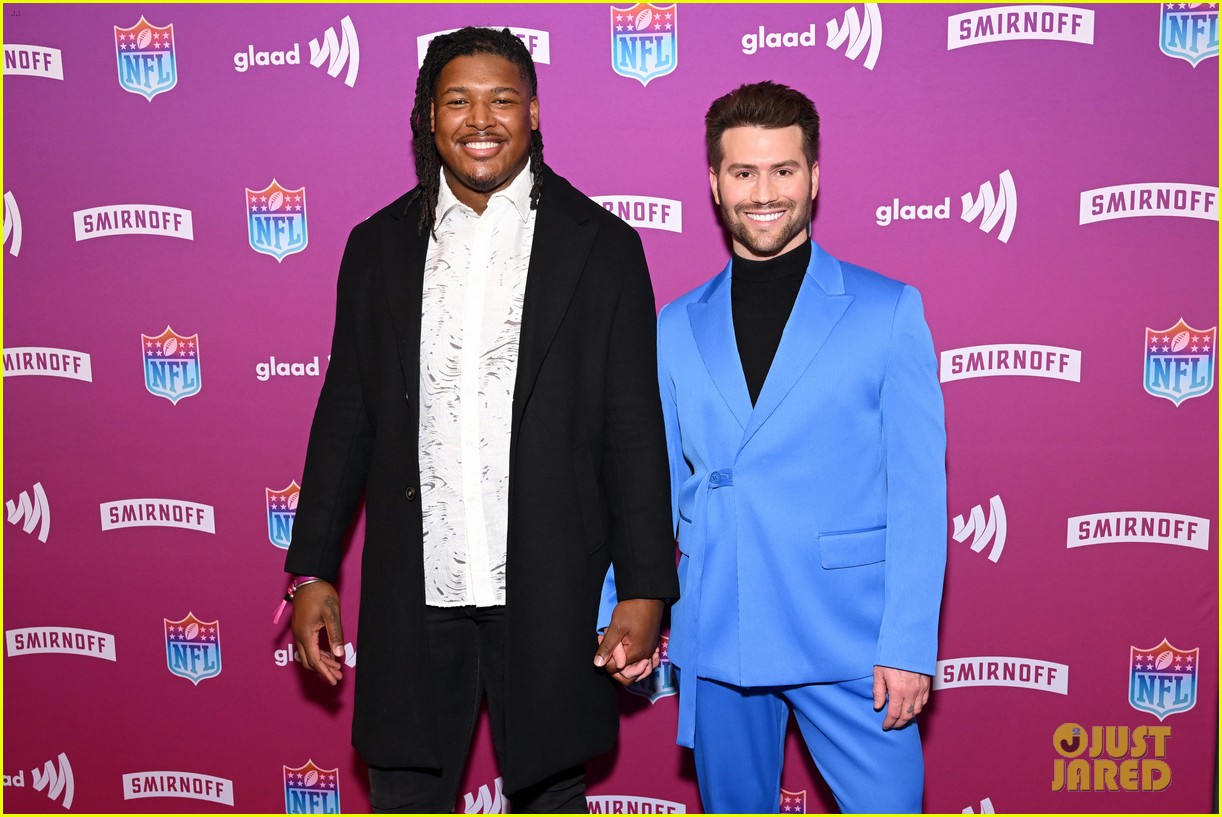 Photo rk russell boyfriend corey obrien couple at glaad nfl pride