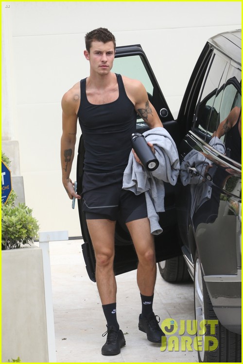 Shawn Mendes Looks Fit in Short Shorts & Tank Top After Latest Gym