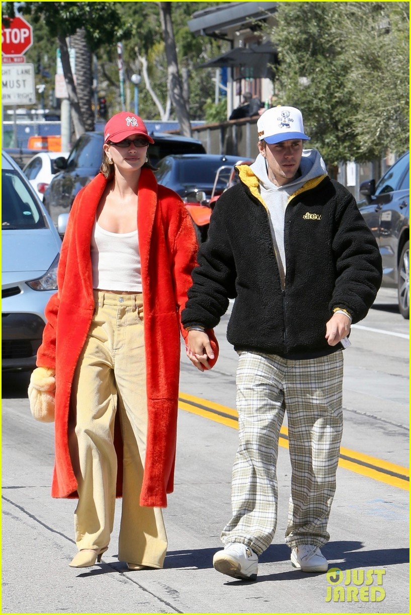Hailey Bieber Spotted on Sunday Brunch Date with Justin Bieber After
