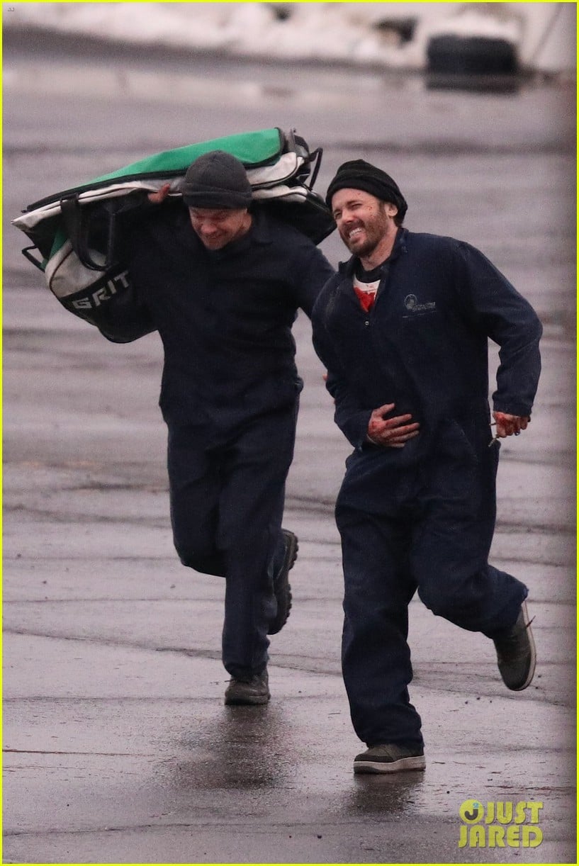 Matt Damon & Casey Affleck Make a Run For It on Set of Their New Movie