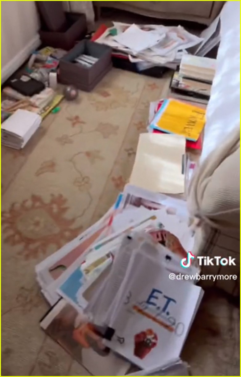 Drew Barrymore's Gives Tour of Messy Room, Fans Notice a Big Script on ...