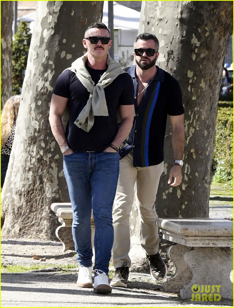 Luke Evans Spotted Sightseeing in Rome with Boyfriend Fran Tomas