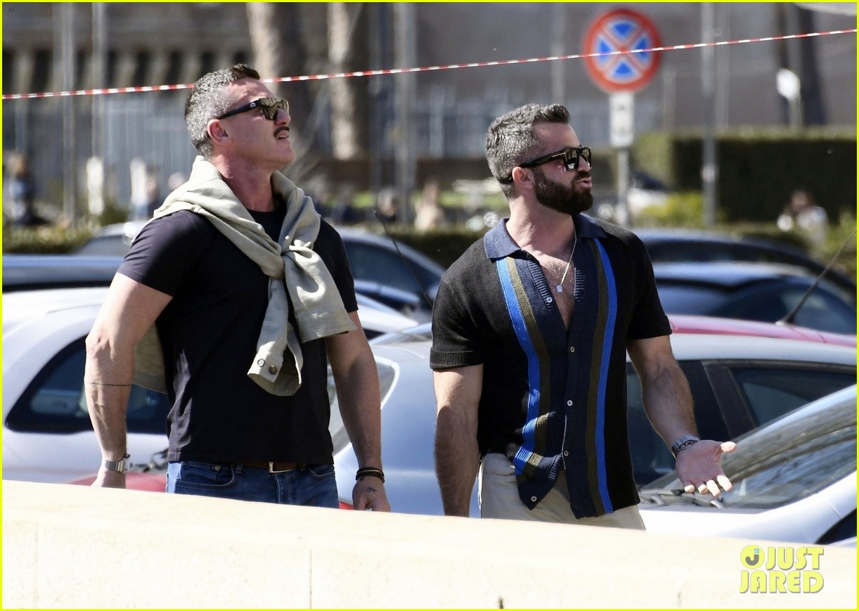 Luke Evans Spotted Sightseeing in Rome with Boyfriend Fran Tomas