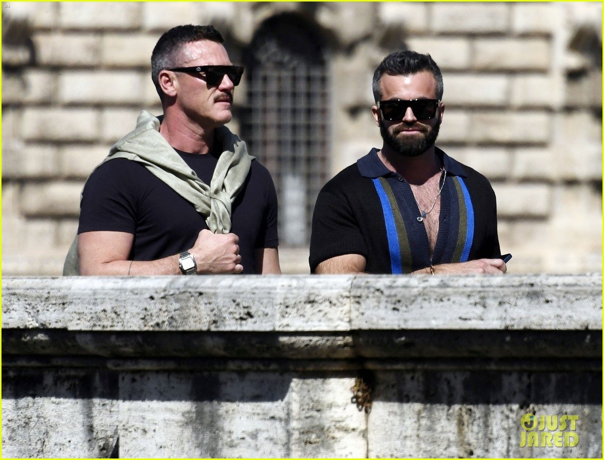 Luke Evans Spotted Sightseeing in Rome with Boyfriend Fran Tomas