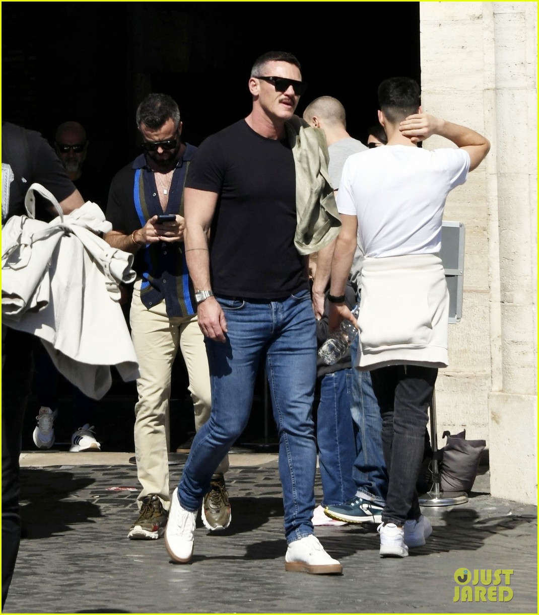 Luke Evans Spotted Sightseeing in Rome with Boyfriend Fran Tomas