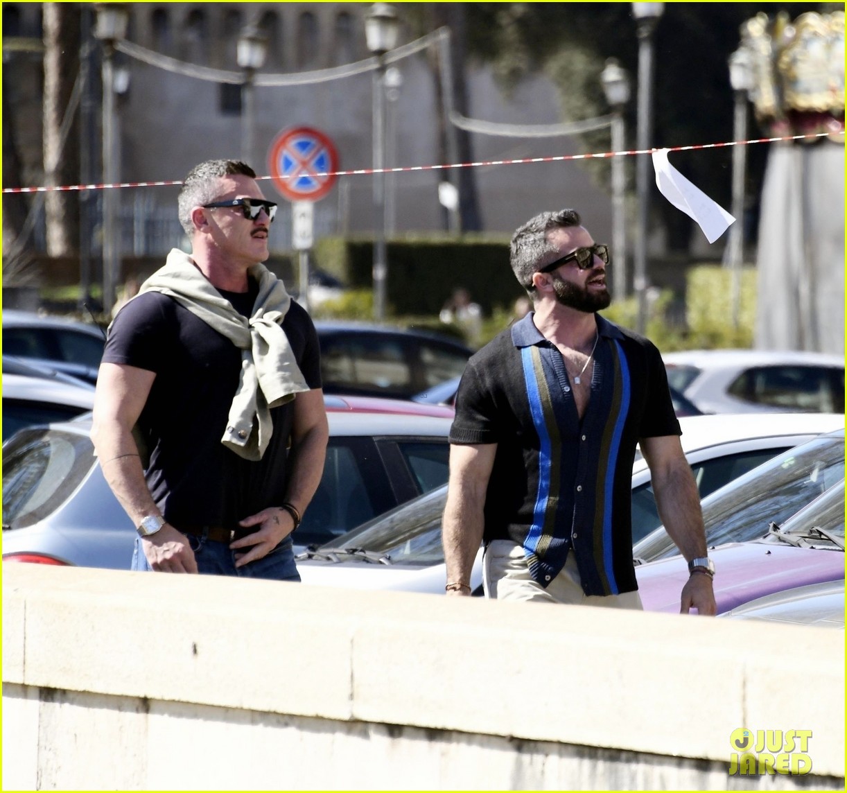 Luke Evans Spotted Sightseeing in Rome with Boyfriend Fran Tomas