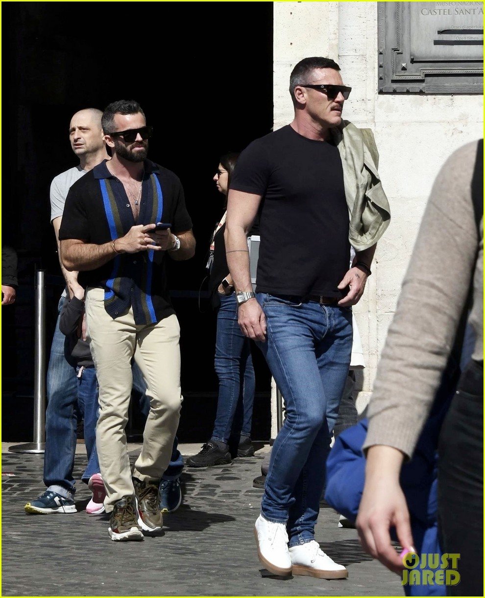 Luke Evans Spotted Sightseeing in Rome with Boyfriend Fran Tomas
