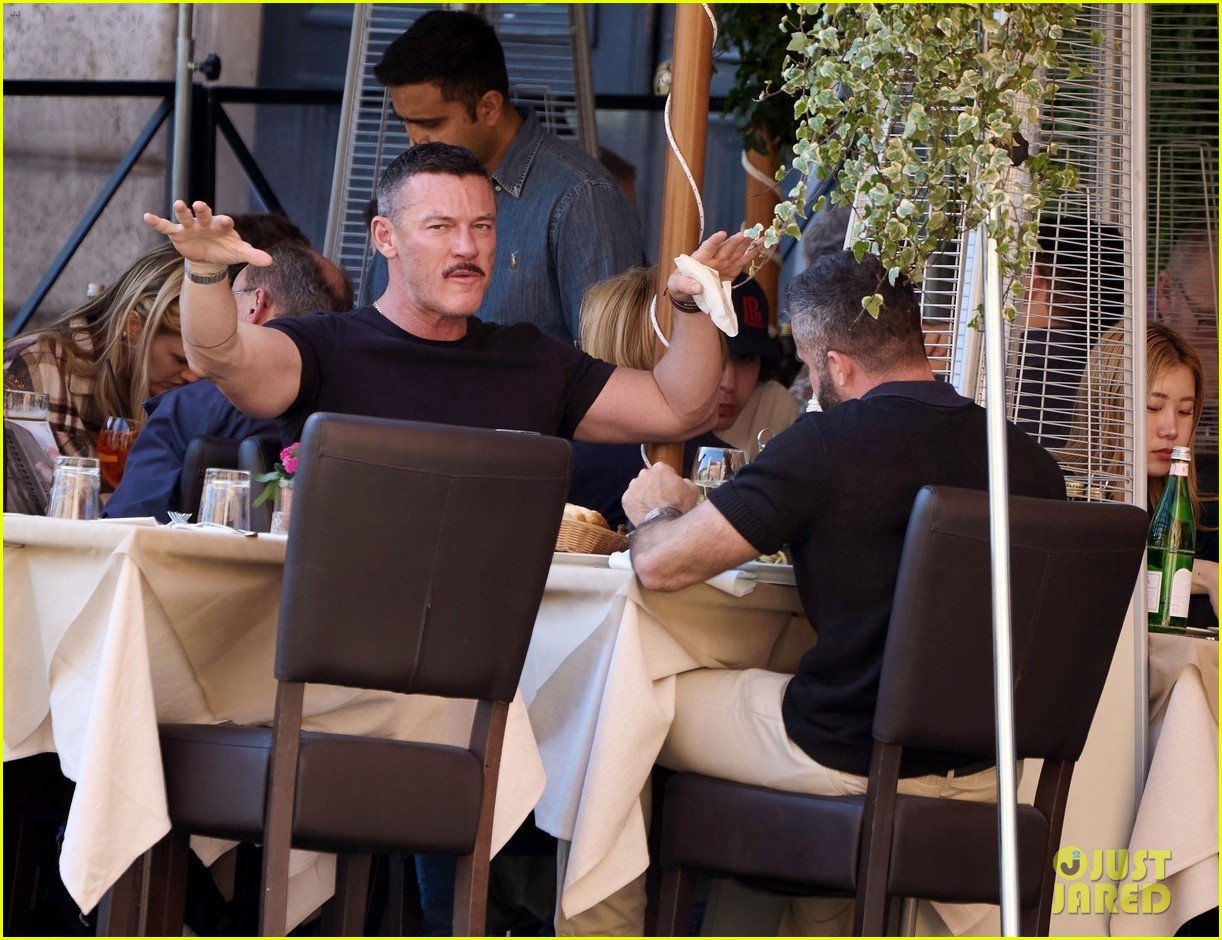 Luke Evans Spotted Sightseeing in Rome with Boyfriend Fran Tomas