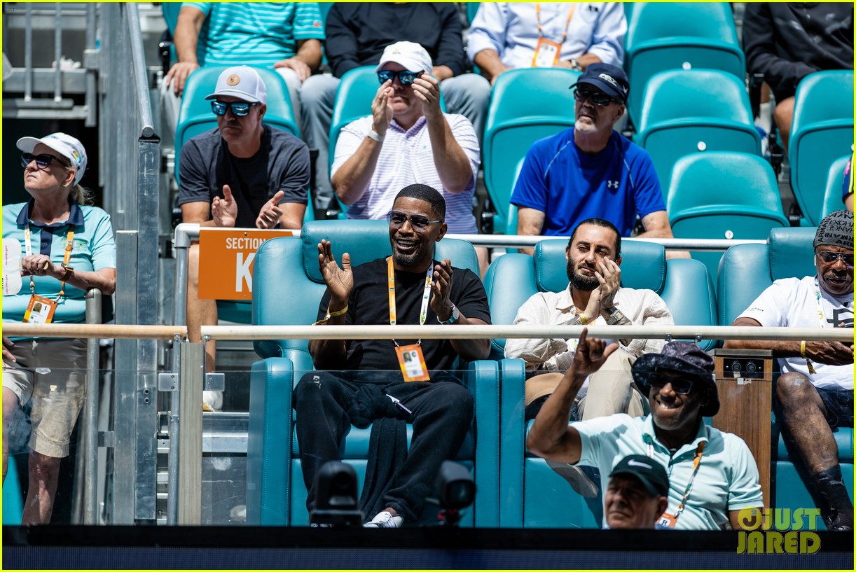 Jamie Foxx Cheers on Rising Tennis Star Christopher Eubanks at Miami