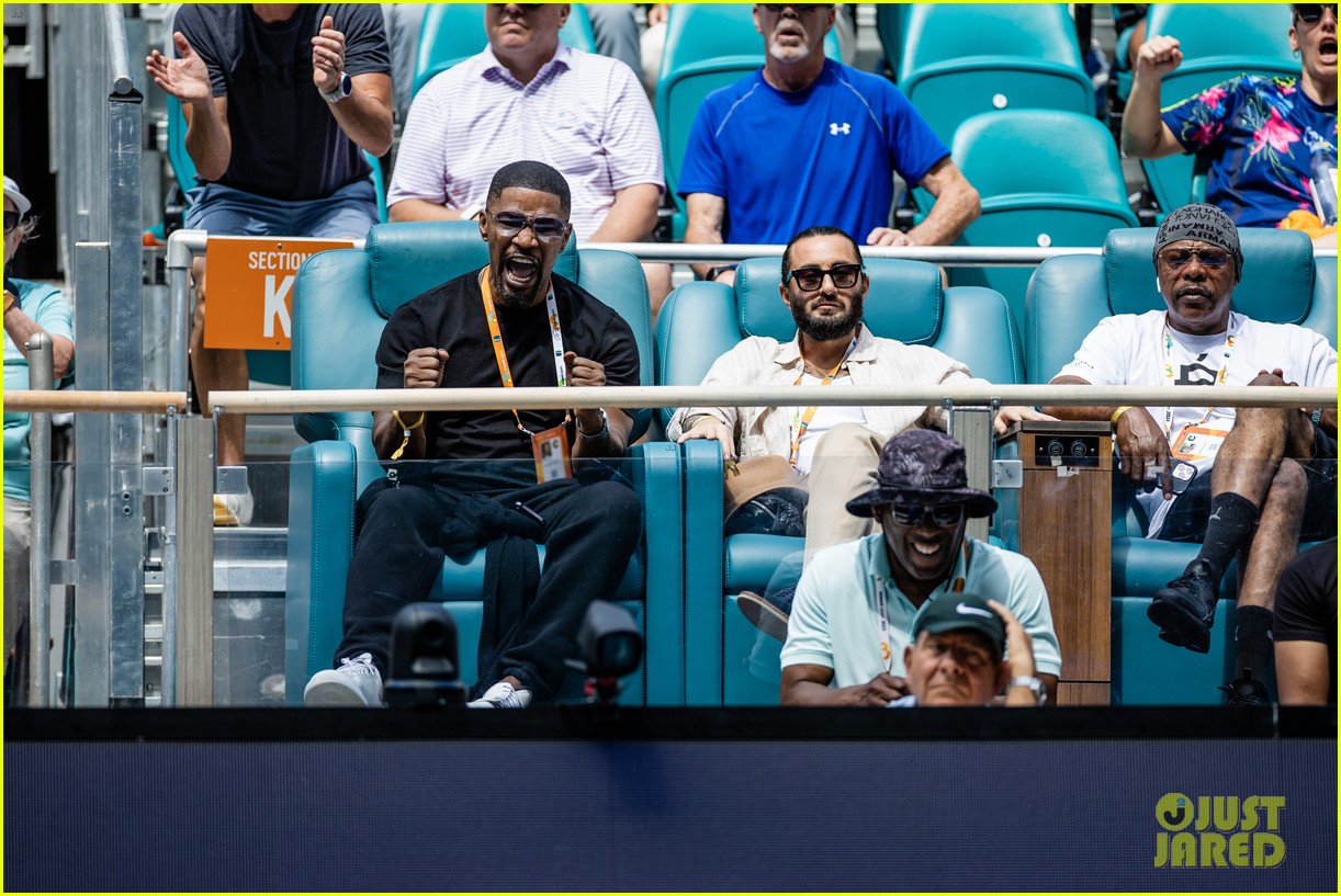 Jamie Foxx Cheers on Rising Tennis Star Christopher Eubanks at Miami