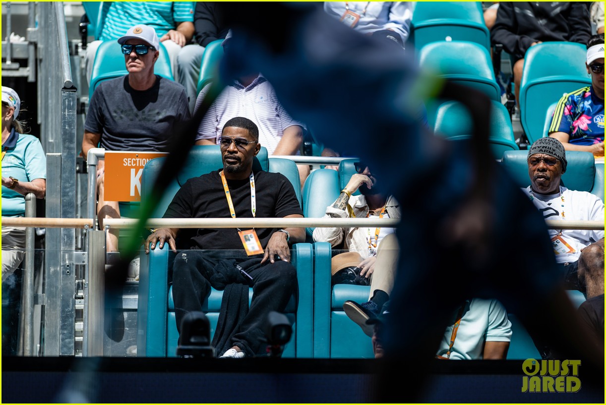 Jamie Foxx Cheers on Rising Tennis Star Christopher Eubanks at Miami