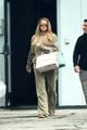 khloe kardashian full glam sweats leaving the studio 01