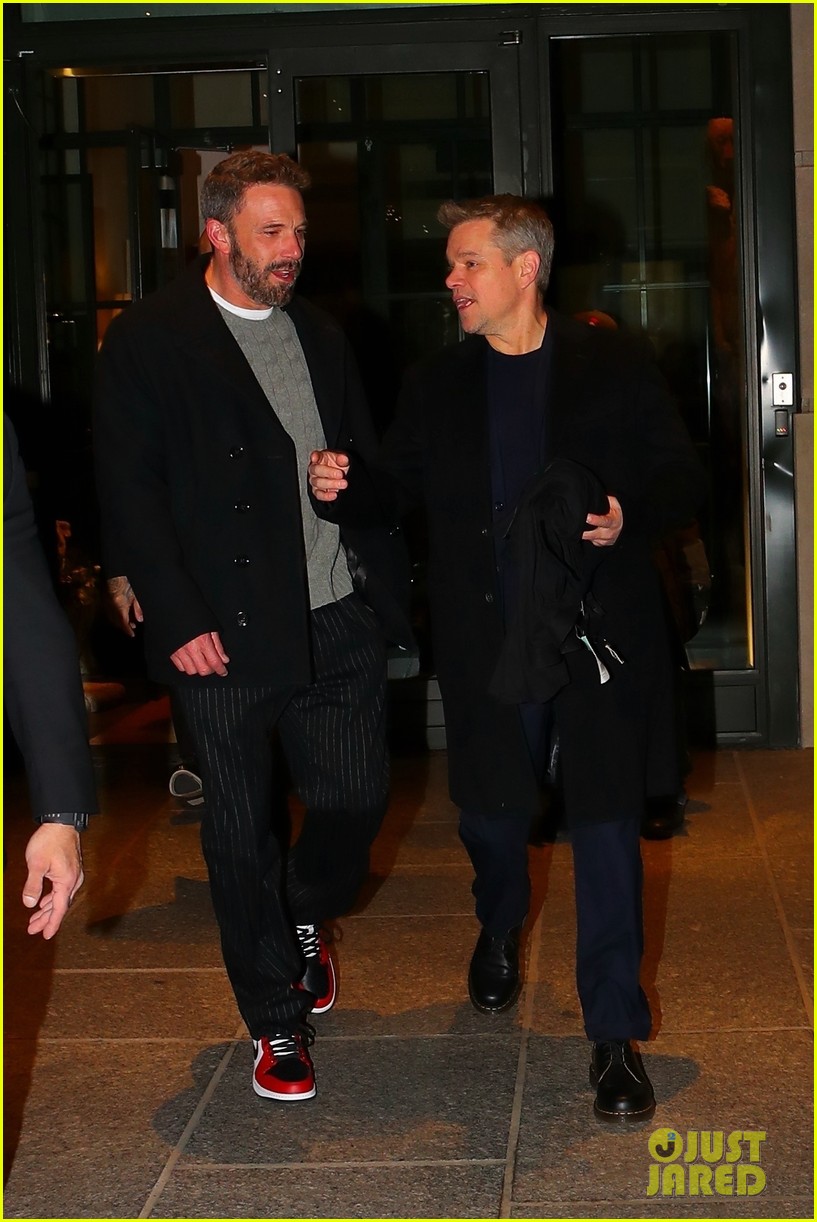 BFFs Ben Affleck & Matt Damon Get Some Fresh Air In Between 'AIR' Promo