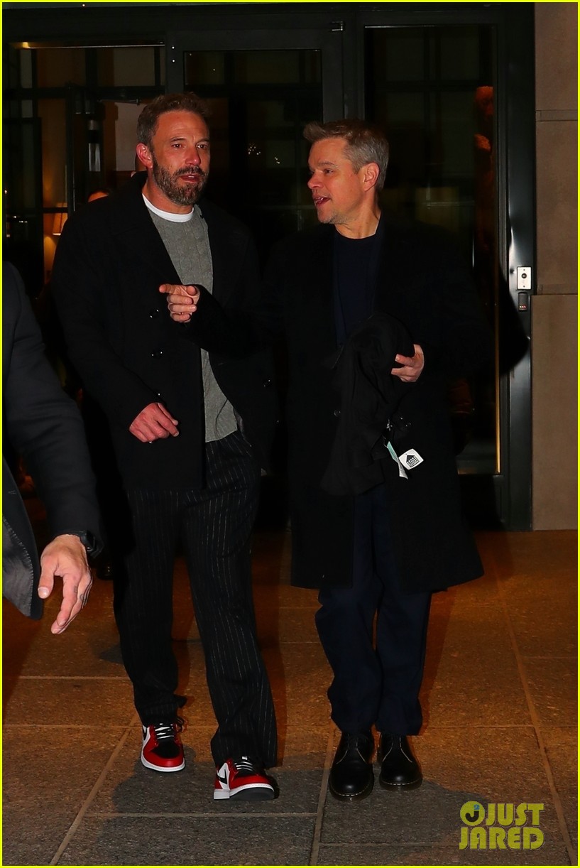 BFFs Ben Affleck & Matt Damon Get Some Fresh Air In Between 'AIR' Promo