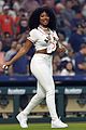 megan thee stallion throws first pitch 04