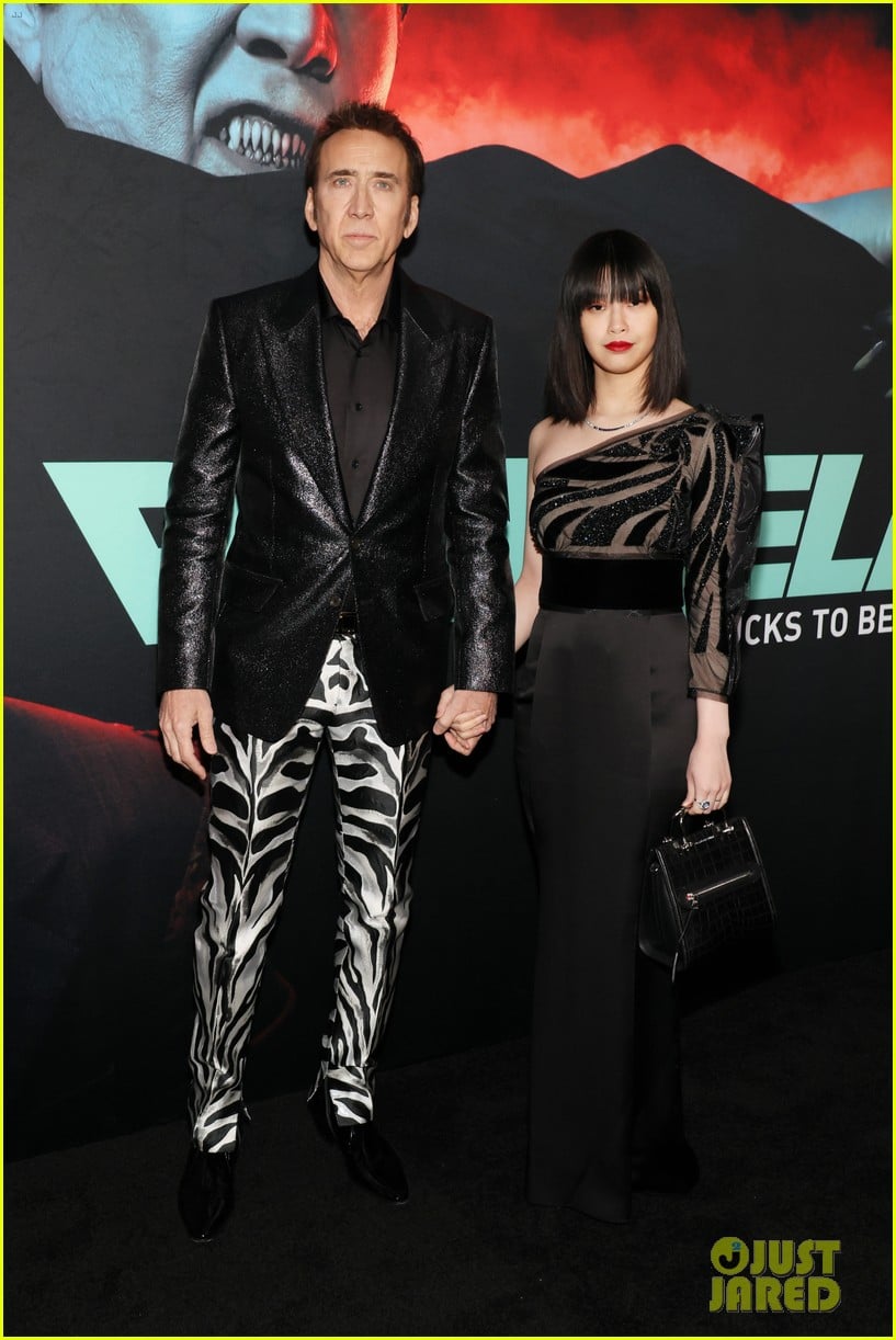 Nicolas Cage Sports Black & White Pants to 'Renfield' Premiere ...