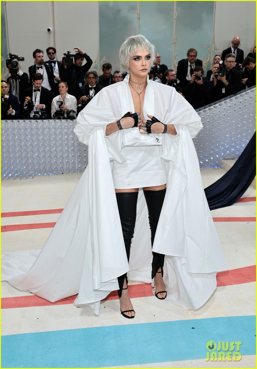 Cara Delevingne Pays Homage to Karl Lagerfeld with Met Gala 2023 Outfit