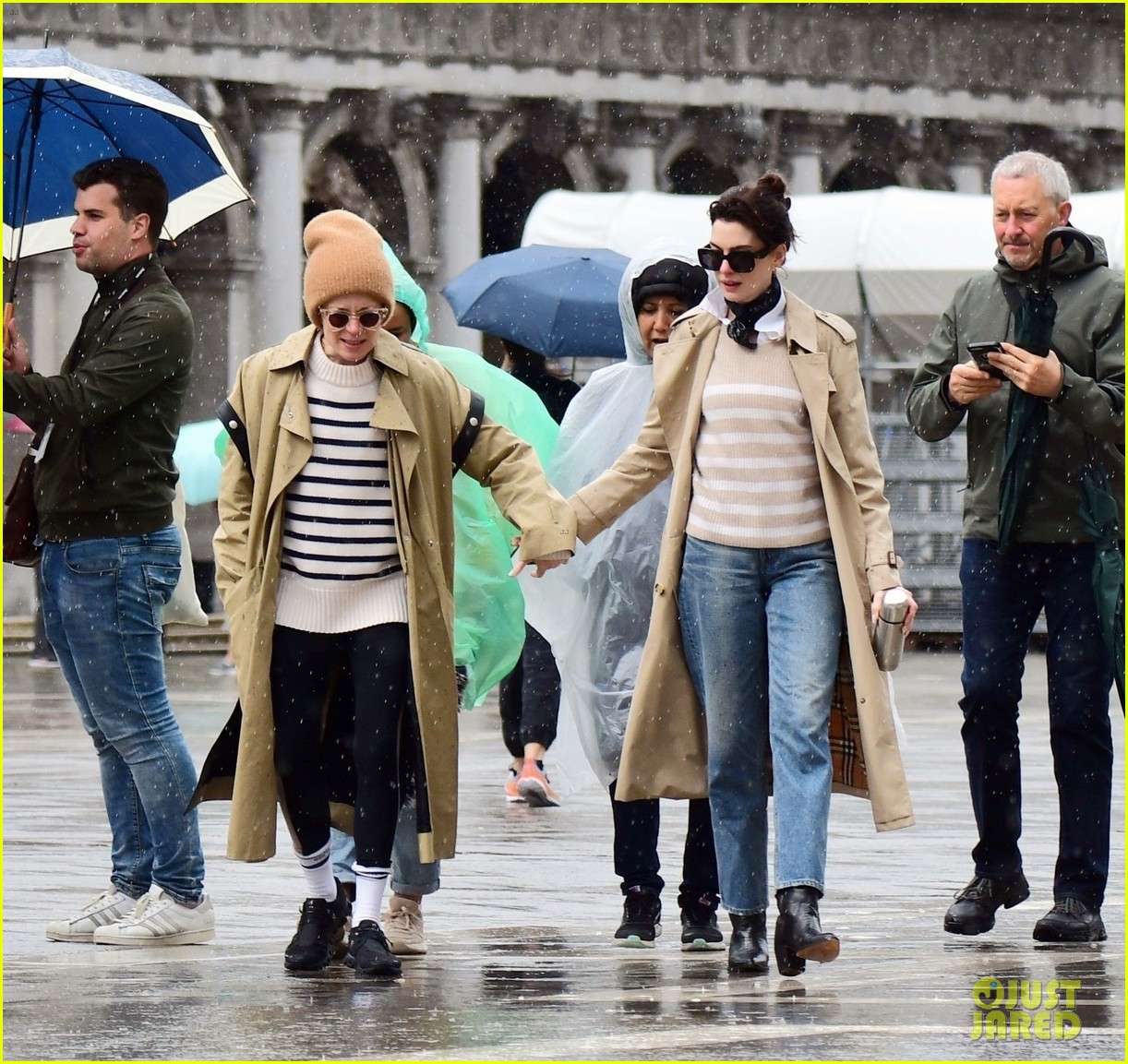 Anne Hathaway Wears Matching Outfits with Stylist Erin Walsh While