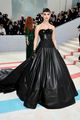 lily james black leather gown to met gala 04