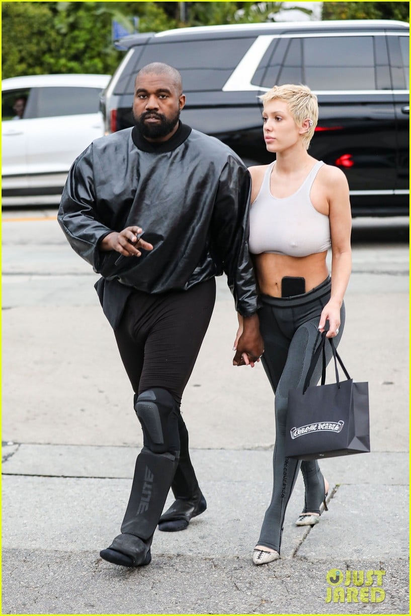Kanye West & Wife Bianca Censori Wear Athleisure Outfits for Dinner