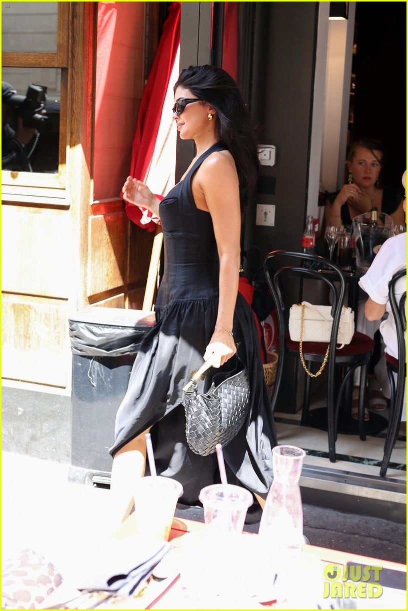 Kylie Jenner is Greeted by Fans While Leaving Restaurant in Paris